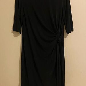 Leslie Fay Black Short Sleeve Dress